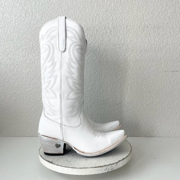 Lane MEGAN MORONEY Cowboy Boots Smokeshow Womens 10 White Western Cowgirl Tall - Picture 2 of 15